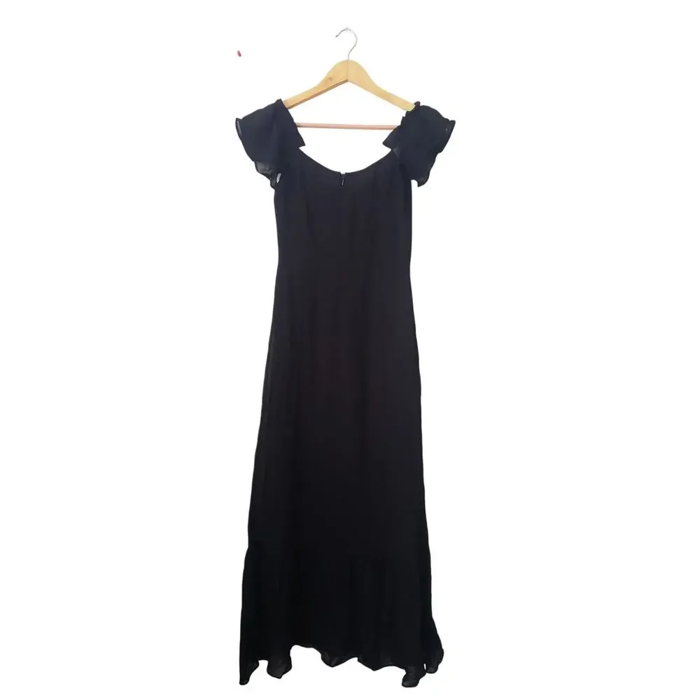 Reformation Butterfly Midi Dress Black Size 4